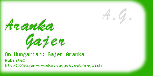 aranka gajer business card